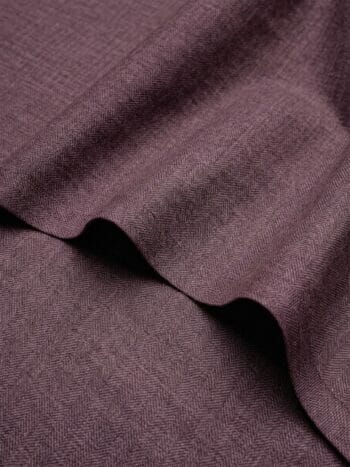 Merino wool and cashmere by sg collection unstitched deep plum purple herringbone fabric