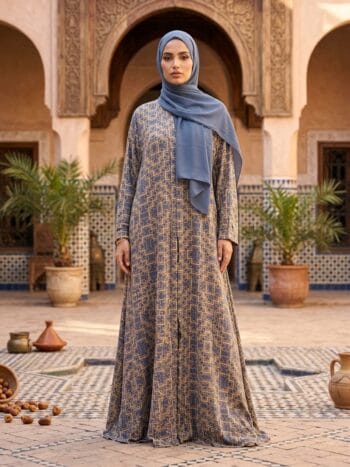 Printed abaya stitch collection elegant modest wear for women