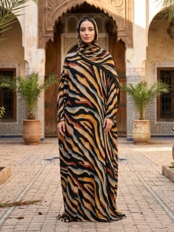 Printed abaya stitch collection elegant modest wear for women