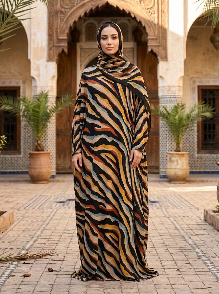 Printed Abaya Stitch Collection - Multiwear Printed abaya stitch collection elegant modest wear for women