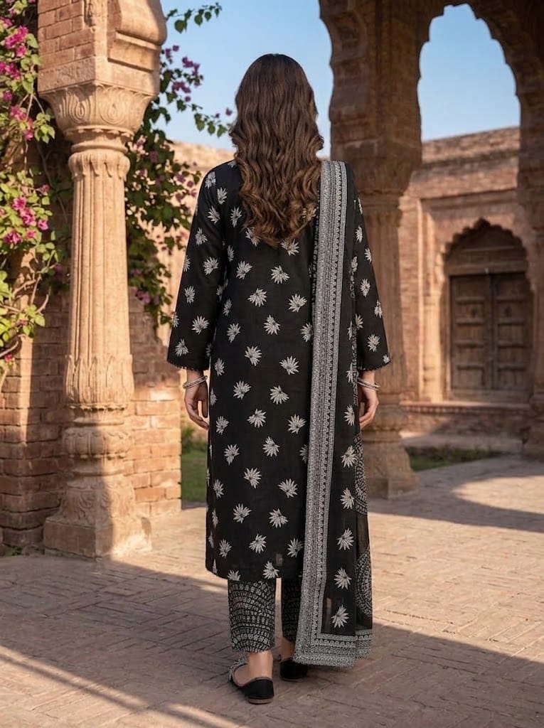 Khaddar Suit 3 Piece Stitched Winter Collection - Multiwear Khaddar suit 3 piece stitched winter collection printed women dress