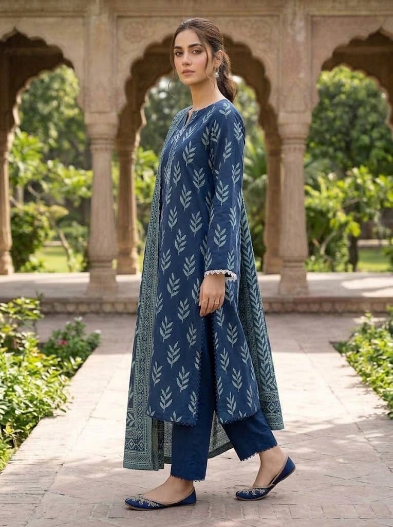 Khaddar Suit 3 Piece Stitched Winter Collection - Multiwear Khaddar suit 3 piece stitched winter collection printed women dress