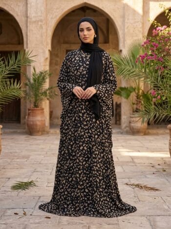 Printed abaya stitch collection elegant modest wear for women