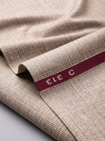 Premium quality regal suiting unstitched warm beige sand tan men fabric swatch