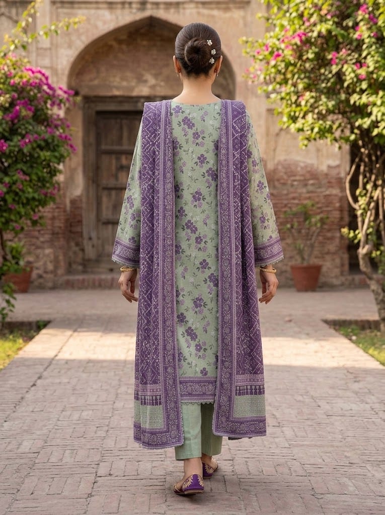 Khaddar Suit 3 Piece Stitched Winter Collection - Multiwear Khaddar suit 3 piece stitched winter collection printed women dress