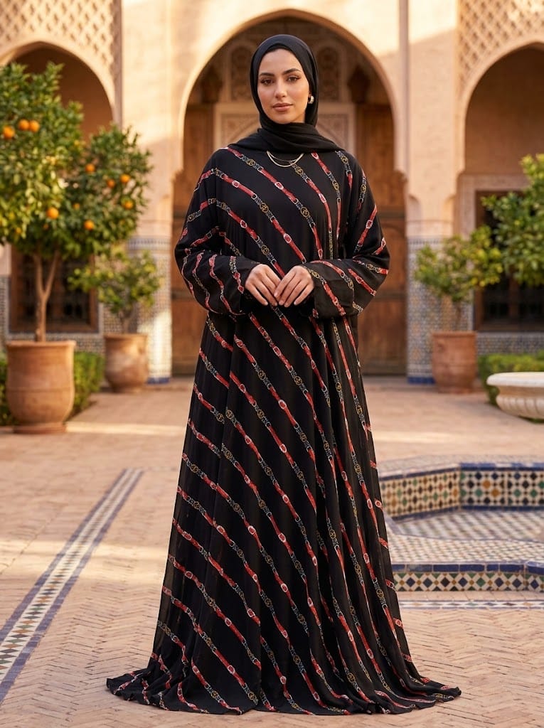 Printed Abaya Stitch Collection - Multiwear Printed abaya stitch collection elegant modest wear for women