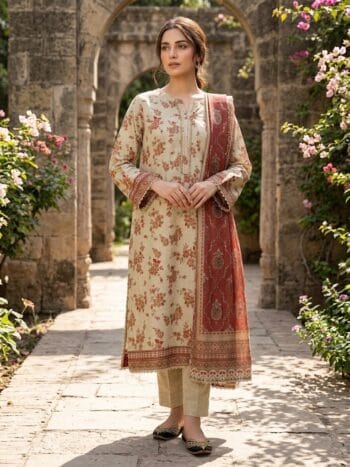 Home Khaddar suit 3 piece stitched winter collection printed women dress