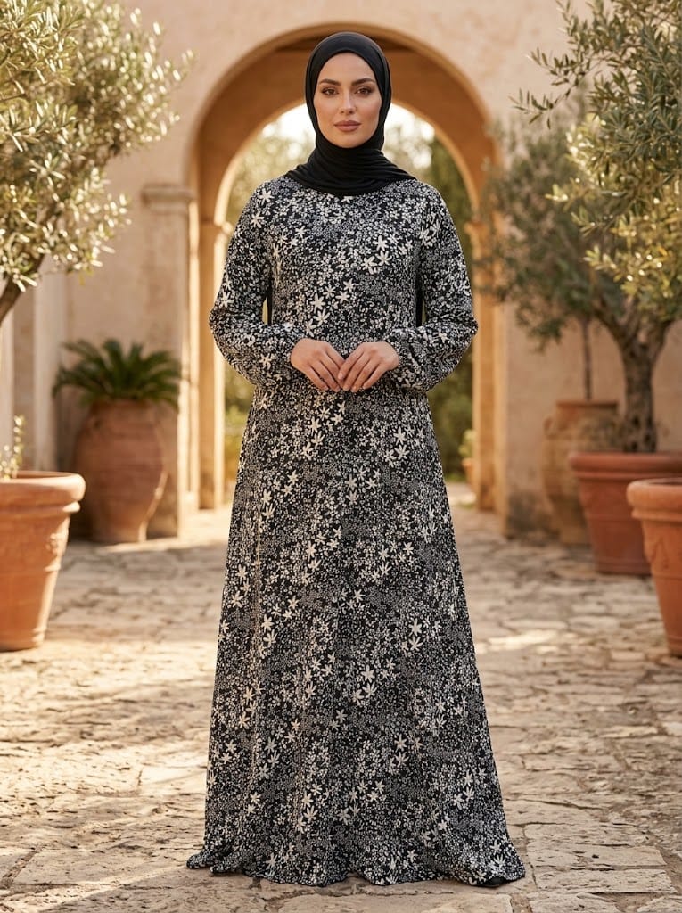 Printed Abaya Stitch Collection - Multiwear Printed abaya stitch collection elegant modest wear for women