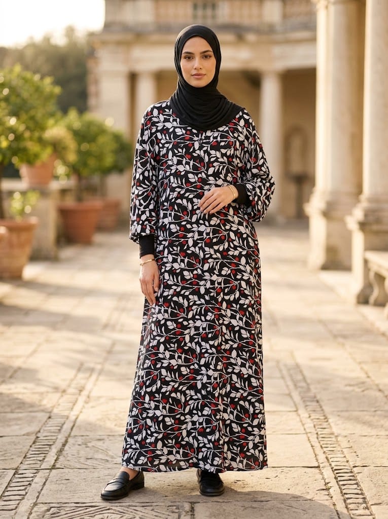Printed Abaya Stitch Collection - Multiwear Printed abaya stitch collection elegant modest wear for women