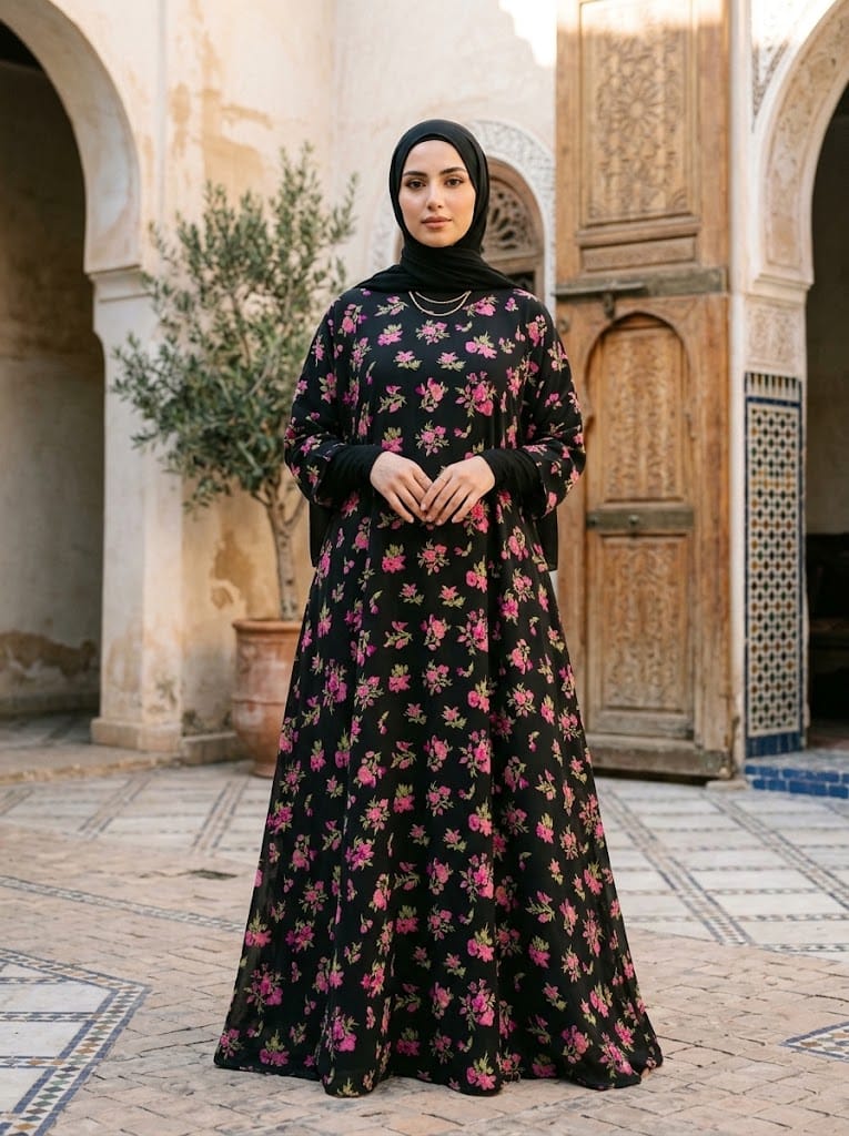 Printed Abaya Stitch Collection - Multiwear Printed abaya stitch collection elegant modest wear for women