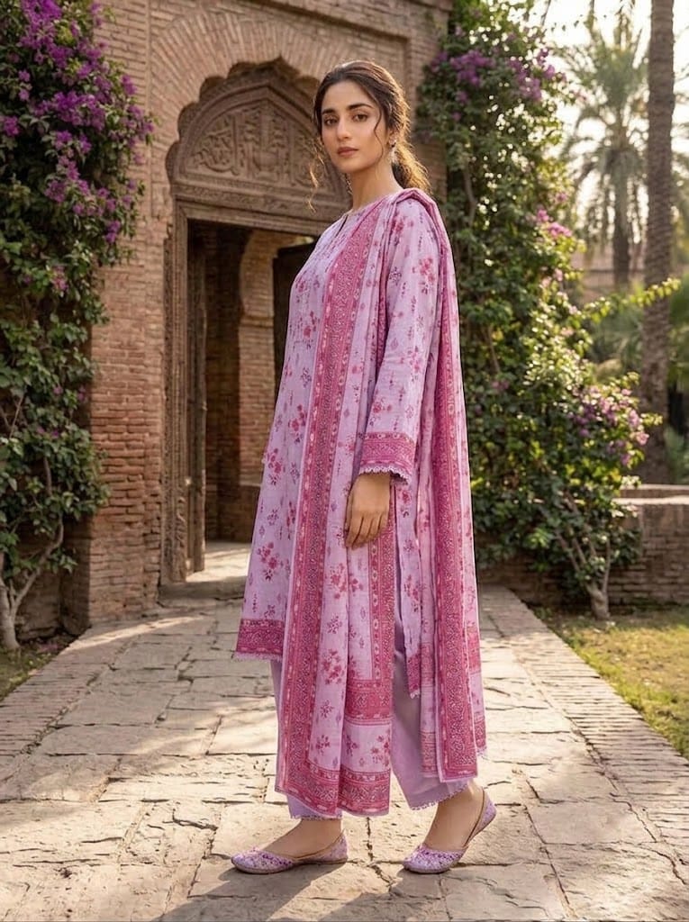 Khaddar Suit 3 Piece Stitched Winter Collection - Multiwear Khaddar suit 3 piece stitched winter collection printed women dress