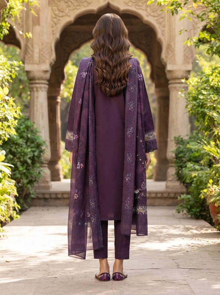 Winter Cotton Suit 3 Piece Stitched Winter Collection - Multiwear Winter Cotton suit 3 piece stitched winter collection embroidered women dress
